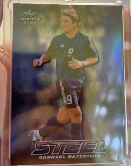 2022 Leaf Trinity Steel Gabriel Batistuta — front