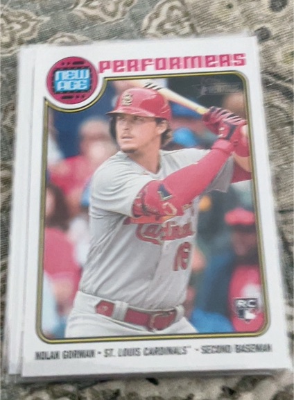 2023 Topps Heritage New Age Performers #NA-2 Nolan Gorman — front