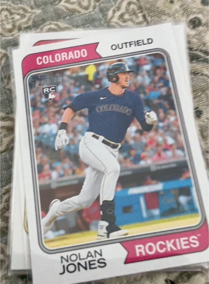 2023 Topps Heritage #164 Nolan Jones — front