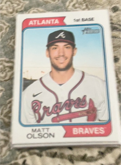 2023 Topps Heritage #462 Matt Olson — front