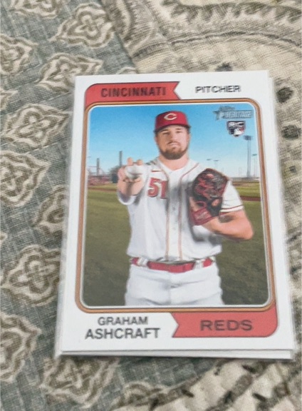 2023 Topps Heritage #383 Graham Ashcraft — front