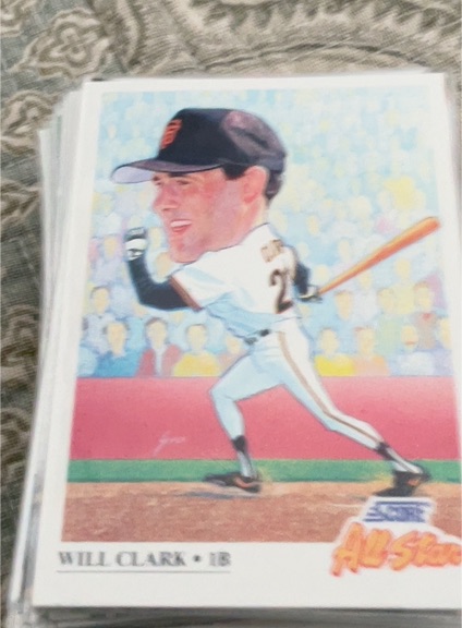 1991 Score #664 Will Clark — front