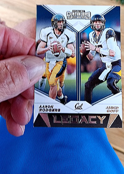 2019 Panini Contenders Draft Picks Legacy #7 Aaron Rodgers Jared Goff — front