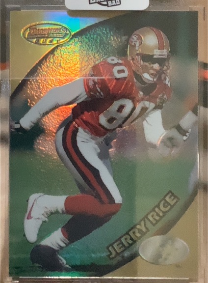 1997 Bowman's Best #BBP14 Jerry Rice — front