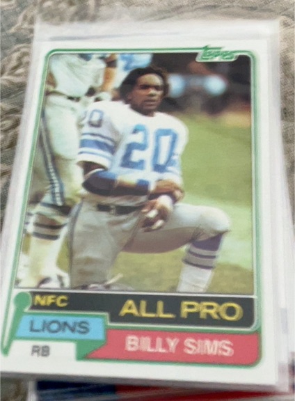 1981 Topps #100 Billy Sims — front