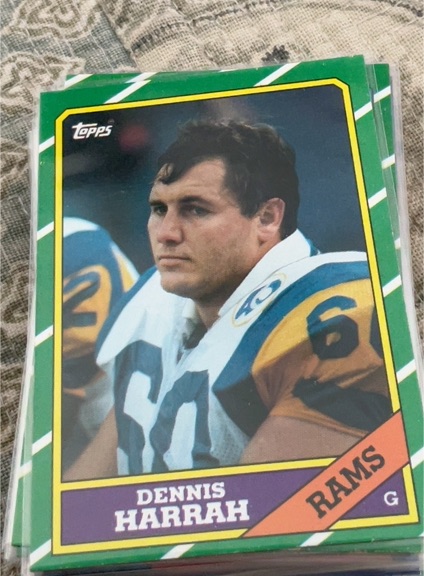 1986 Topps Football #84 Dennis Harrah — front
