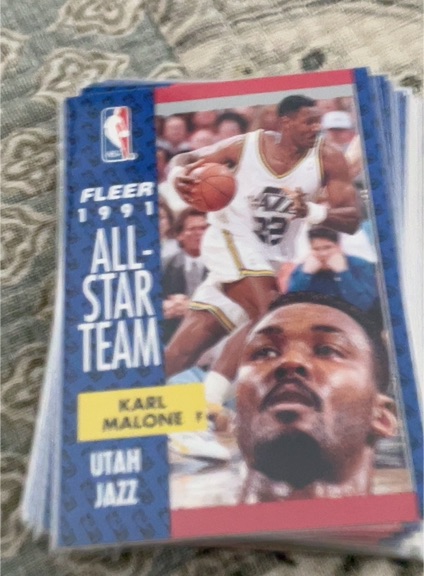 1991 Fleer #219 Karl Malone — front