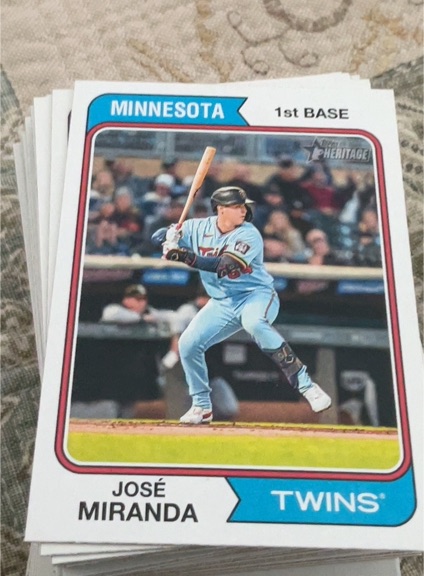 2023 Topps Heritage #54 José Miranda — front