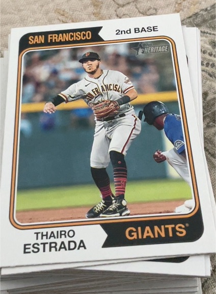 2023 Topps Heritage #288 Thairo Estrada — front