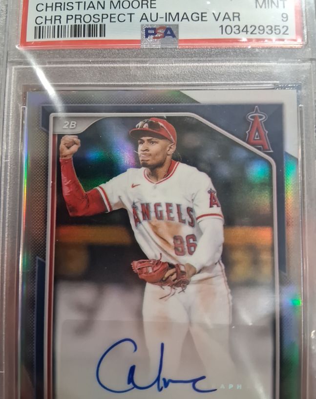 2024 Bowman Chrome Christian Moore CHR Prospect AU-Image Variation — front