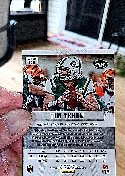 2012 Panini Prizm #136 Tim Tebow — back