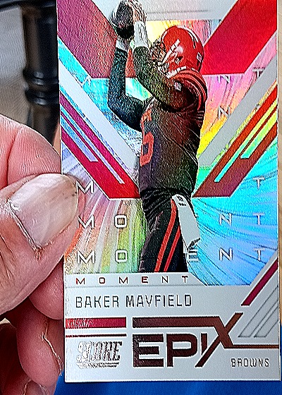 2019 Panini Score Epix Moment #EM-10 Baker Mayfield — front