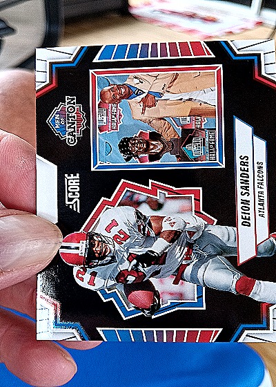 2025 Panini Score #7 Deion Sanders Men of Canton Atlanta Falcons — front