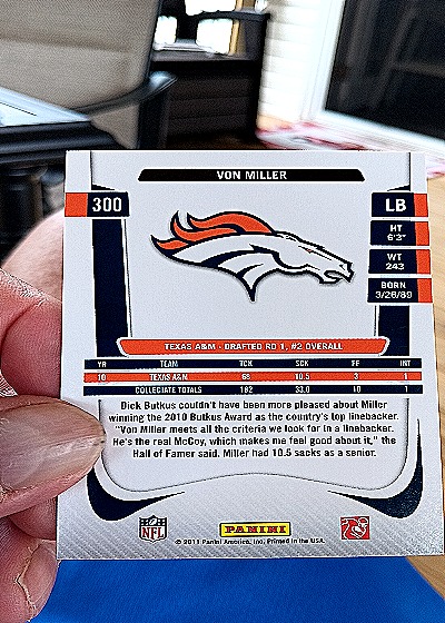 2011 Panini Prestige #300 Von Miller — back