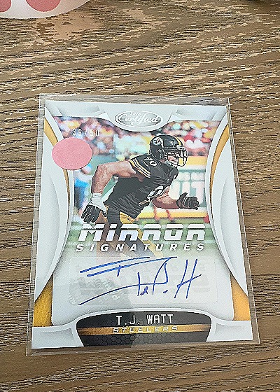 2018 Panini Certified Mirror Signatures #T.J. Watt — front
