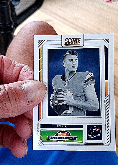 2025 Panini Score #10 Bo Nix The Franchise Denver Broncos — front