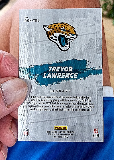 2021 Panini Donruss Gridiron Kings #RGK-TRL Trevor Lawrence — back