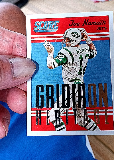 2015 Panini Score Gridiron Heritage #20 Joe Namath — front