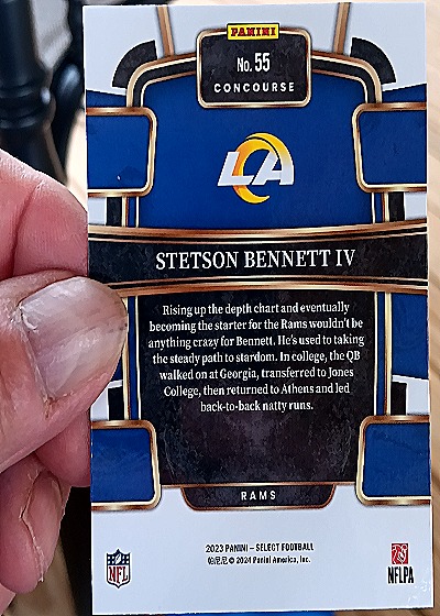 2023 Panini Select Concourse #55 Stetson Bennett IV — back