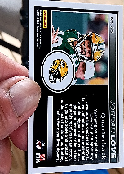 2024 Panini Zenith #35 Jordan Love — back