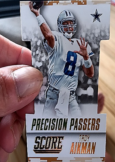 2015 Panini Score #7 Troy Aikman Precision Passers Die Cut — front