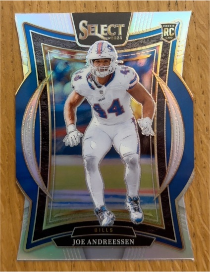 2024 Panini Select #20 Joe Andreessen Silver Prizm Die Cut — front