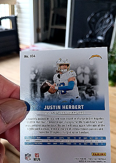 2024 Panini Prestige #164 Justin Herbert — back