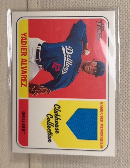 2018 Topps Heritage Clubhouse Collection #CCR-YA Yadier Alvarez — front