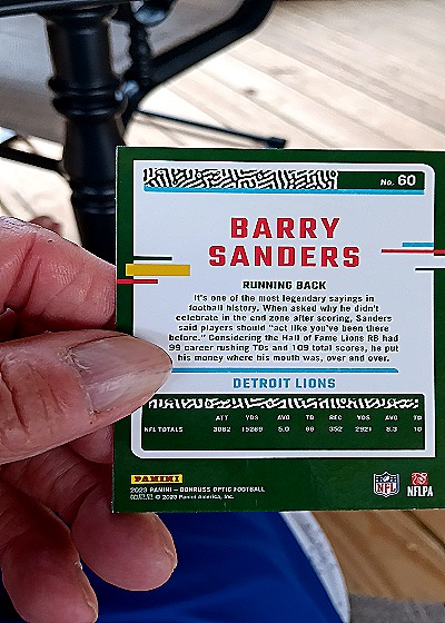 2023 Donruss Optic #60 Barry Sanders — back