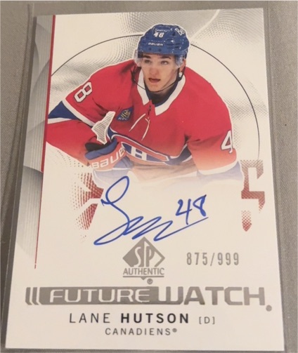 2024-25 Upper Deck SP Authentic Future Watch #FW Lane Hutson — front