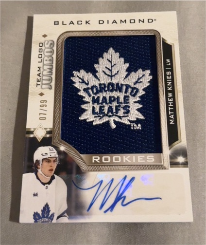 2022-23 Upper Deck Black Diamond Rookie Team Logo Jumbos #RTL-MK Matthew Knies — front