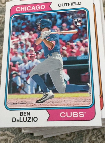 2023 Topps Heritage #306 Ben DeLuzio — front