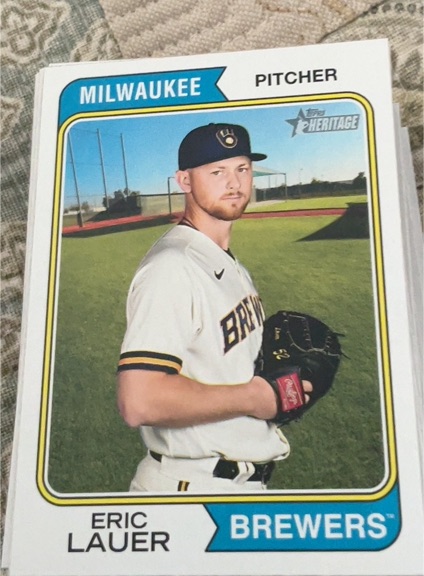 2023 Topps Heritage #301 Eric Lauer Milwaukee Brewers — front
