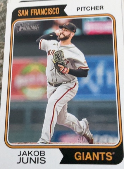 2023 Topps Heritage #268 Jakob Junis Giants — front
