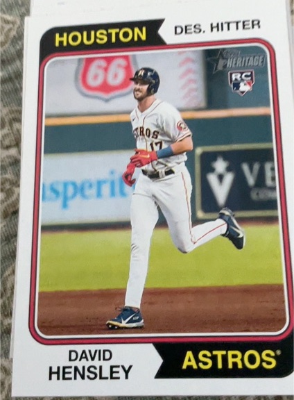 2023 Topps Heritage #308 David Hensley — front