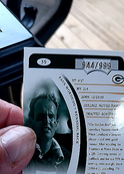 2004 Playoff Prestige Gridiron Heritage #59 Paul Hornung — back