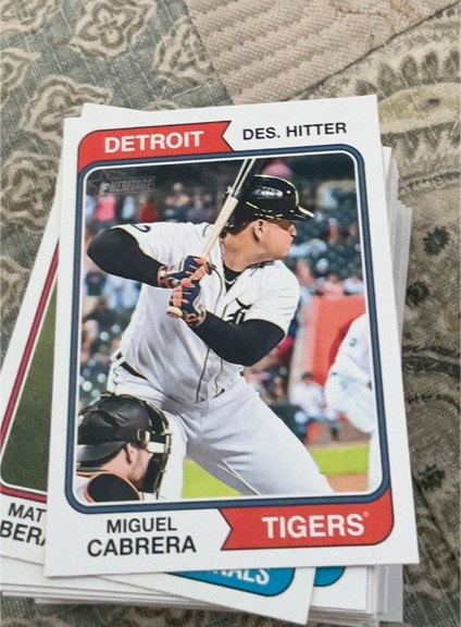 2023 Topps Heritage #151 Miguel Cabrera — front