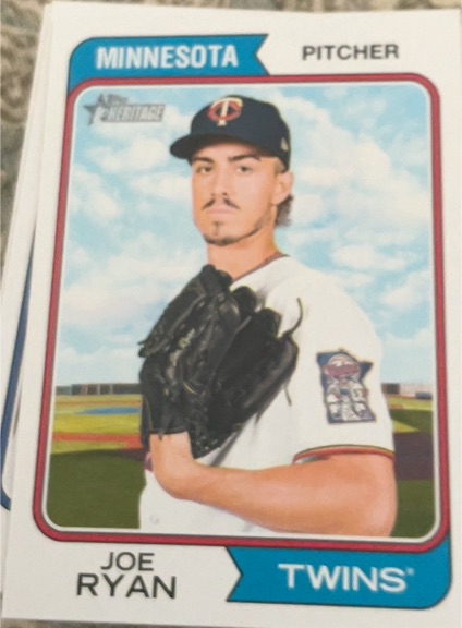 2023 Topps Heritage #29 Joe Ryan Minnesota Twins — front