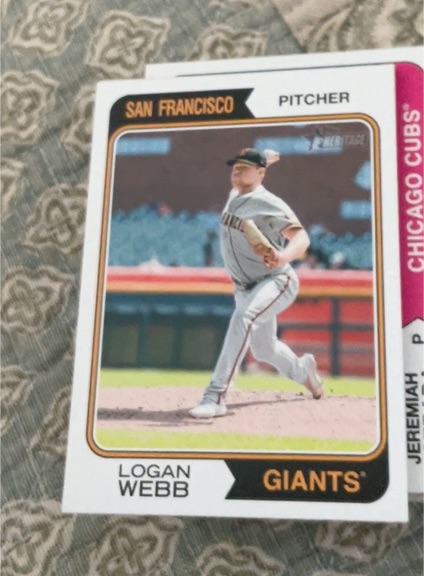 2023 Topps Heritage #387 Logan Webb — front