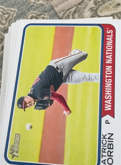 2023 Topps Heritage #386 Patrick Corbin Washington Nationals — front