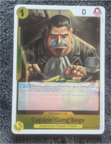 One Piece Card Game OP10-103 Capone "Gang" Bege — front