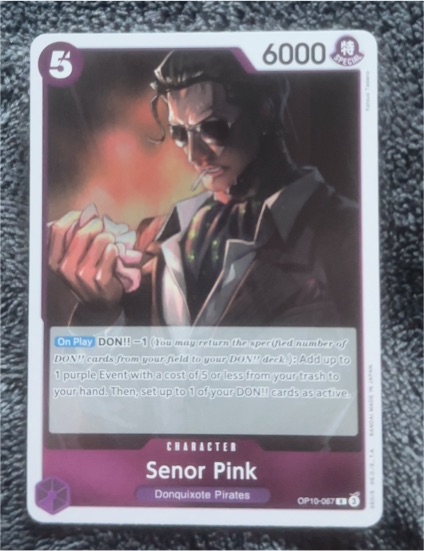 One Piece Card Game OP10-067 Senor Pink — front