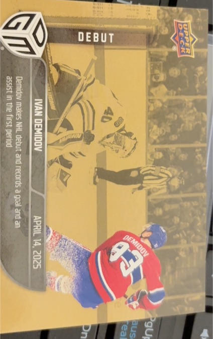2024-25 Upper Deck Debut Ivan Demidov — front