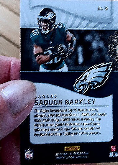 2024 Panini Illusions #72 Saquon Barkley — back