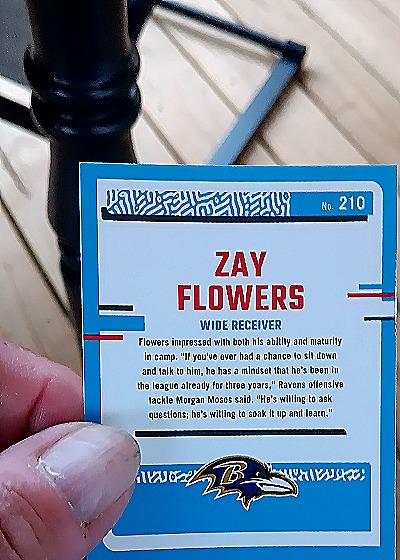 2023 Panini Donruss Optic #210 Zay Flowers — back