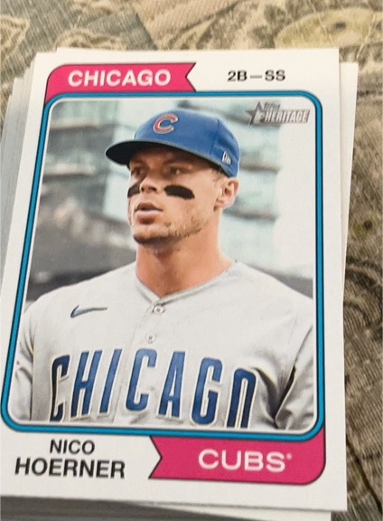 2023 Topps Heritage #275 Nico Hoerner — front