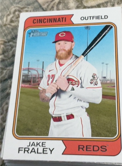 2023 Topps Heritage #231 Jake Fraley — front