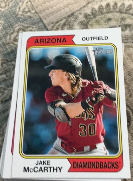 2023 Topps Heritage #469 Jake McCarthy — front