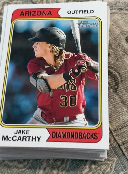 2023 Topps Heritage #469 Jake McCarthy — front