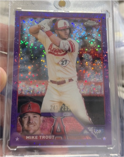2023 Topps Chrome #27 Mike Trout — front